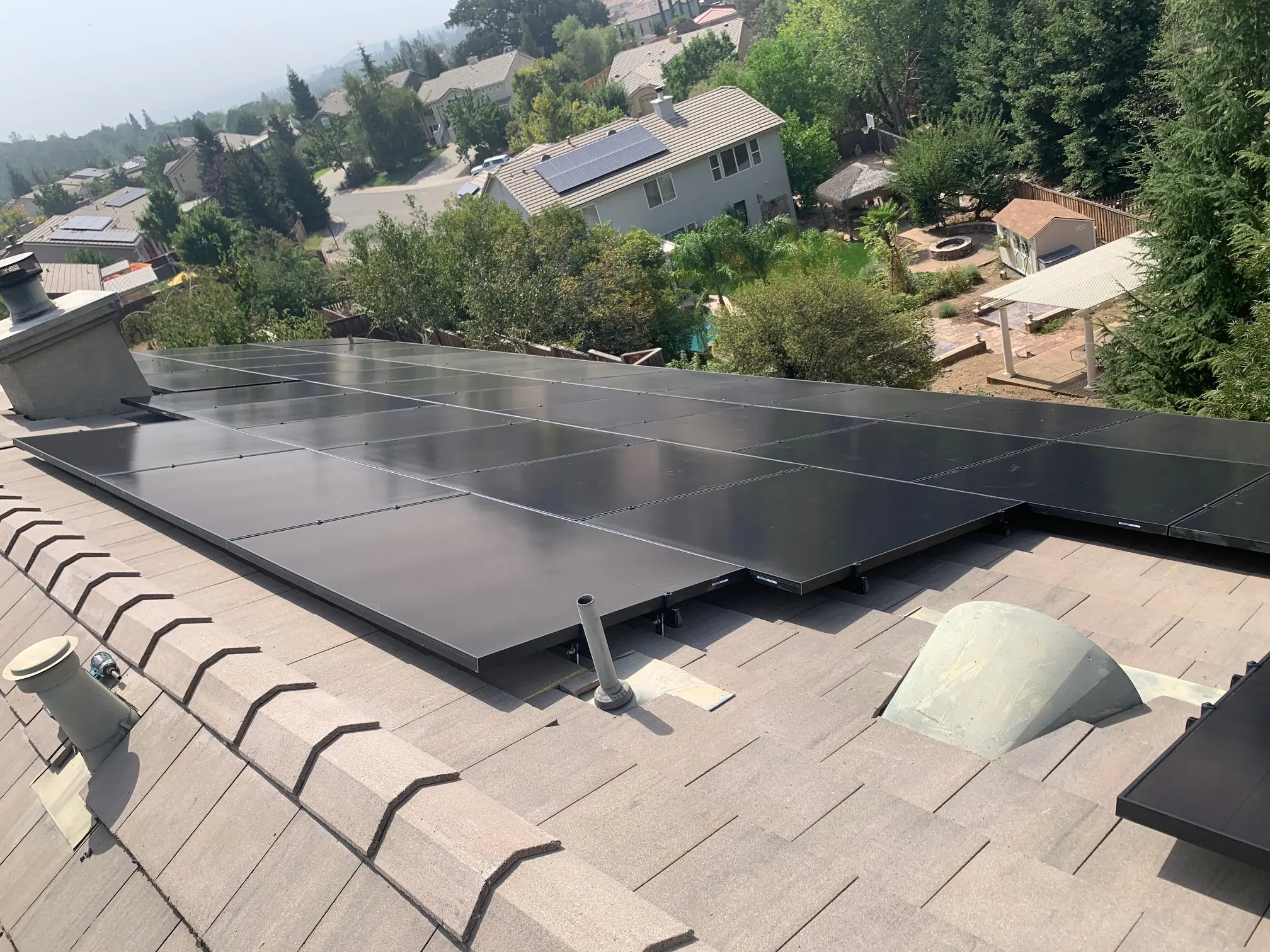 Rooftop solar installation